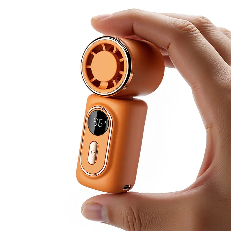 Clip on Mini Fan Cooling Compress, Portable Handheld Fan,5-Speeds, 3000Mah Long Battery. Wearable Clip for Umbrella and Bags. Small Rechargeable Personal Fan for Summer Camping and Outdoor Stroller,Travel Protection Usb