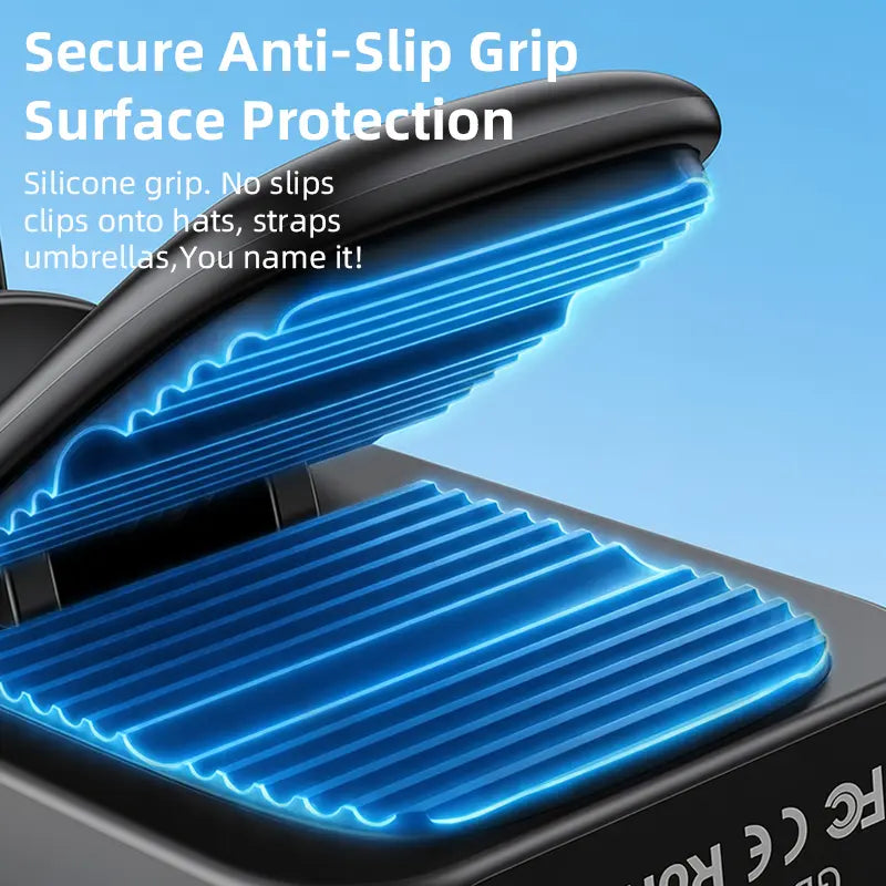 Clip on Mini Fan Cooling Compress, Portable Handheld Fan,5-Speeds, 3000Mah Long Battery. Wearable Clip for Umbrella and Bags. Small Rechargeable Personal Fan for Summer Camping and Outdoor Stroller,Travel Protection Usb