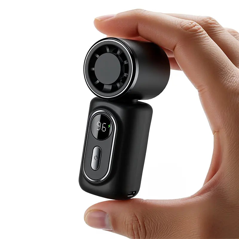Clip on Mini Fan Cooling Compress, Portable Handheld Fan,5-Speeds, 3000Mah Long Battery. Wearable Clip for Umbrella and Bags. Small Rechargeable Personal Fan for Summer Camping and Outdoor Stroller,Travel Protection Usb