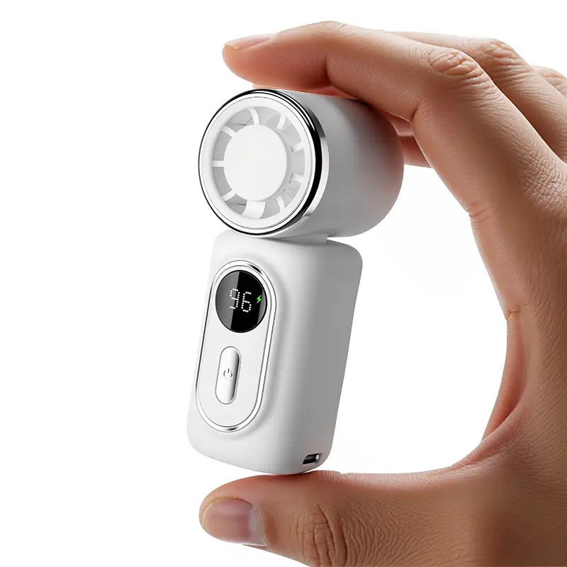 Clip on Mini Fan Cooling Compress, Portable Handheld Fan,5-Speeds, 3000Mah Long Battery. Wearable Clip for Umbrella and Bags. Small Rechargeable Personal Fan for Summer Camping and Outdoor Stroller,Travel Protection Usb