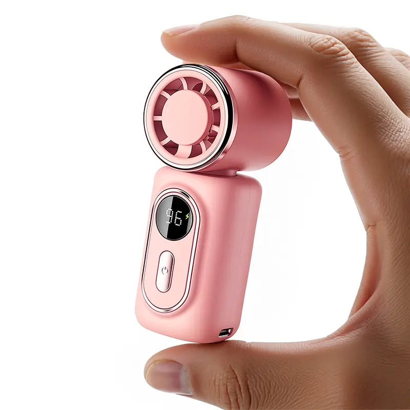 Clip on Mini Fan Cooling Compress, Portable Handheld Fan,5-Speeds, 3000Mah Long Battery. Wearable Clip for Umbrella and Bags. Small Rechargeable Personal Fan for Summer Camping and Outdoor Stroller,Travel Protection Usb